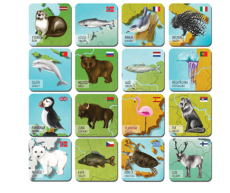 takaro magnetky evropská fauna 1