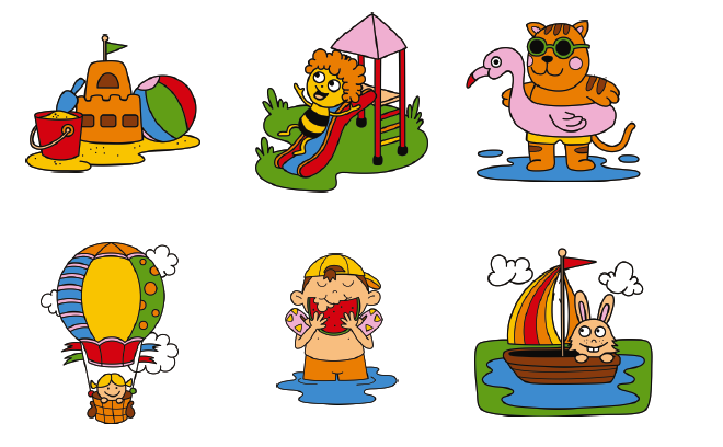 takaro obrázky k pískování léto 1