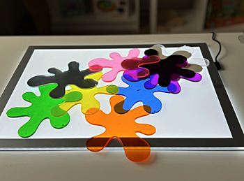 aktivity světelný panel - kaňky na&nbsp;míchání barev