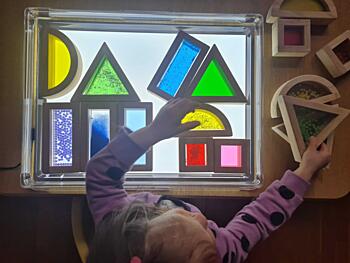 aktivity světelný panel - sensory bloky