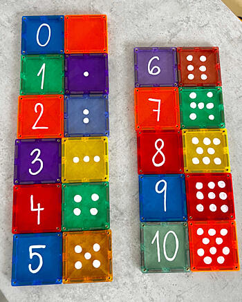 jak si hrát s&nbsp;magnetickou stavebnicí Connetix - trénink čísel