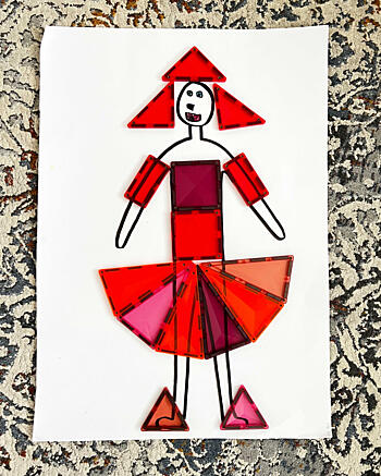 jak si hrát s&nbsp;magnetickou stavebnicí Connetix - oblékání panáčků