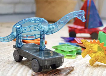 Jak vybrat magnetickou stavebnici podle&nbsp;počtu dílků - sada dinosauři