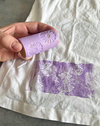 jak využít modelovací válečky Yellow Door - textilie