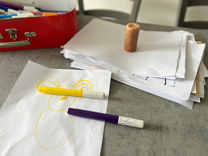 jak využít modelovací válečky Yellow Door - těžítko