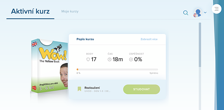 Online anglický kurz pro&nbsp;děti 3 až 6 let wattsenglish