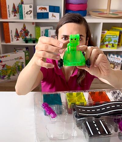 srovnání magnetických silnic - Magna Tiles