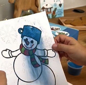 vánoční přání - malování pískem