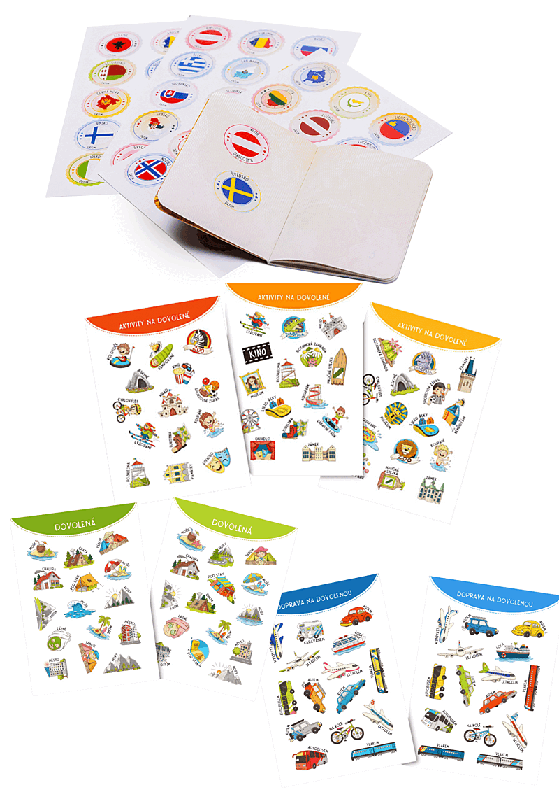 hrava cesta cestovni pas samolepky_