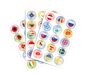 Cestovní samolepky - Vlajky států